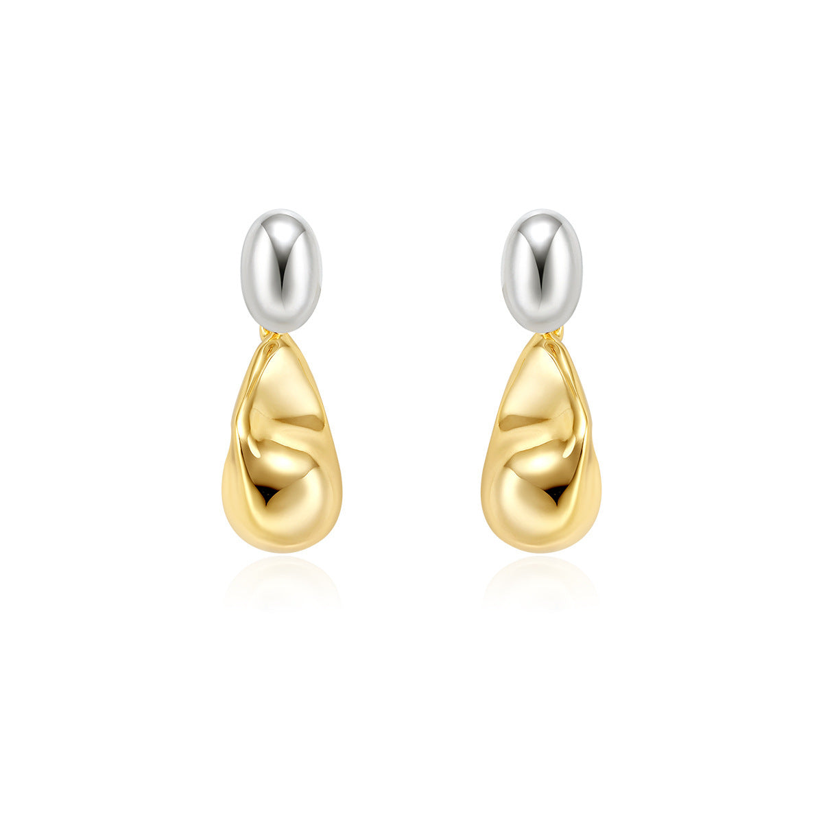 Dual-Wear French Commuter Color Matching Water Drop Earrings