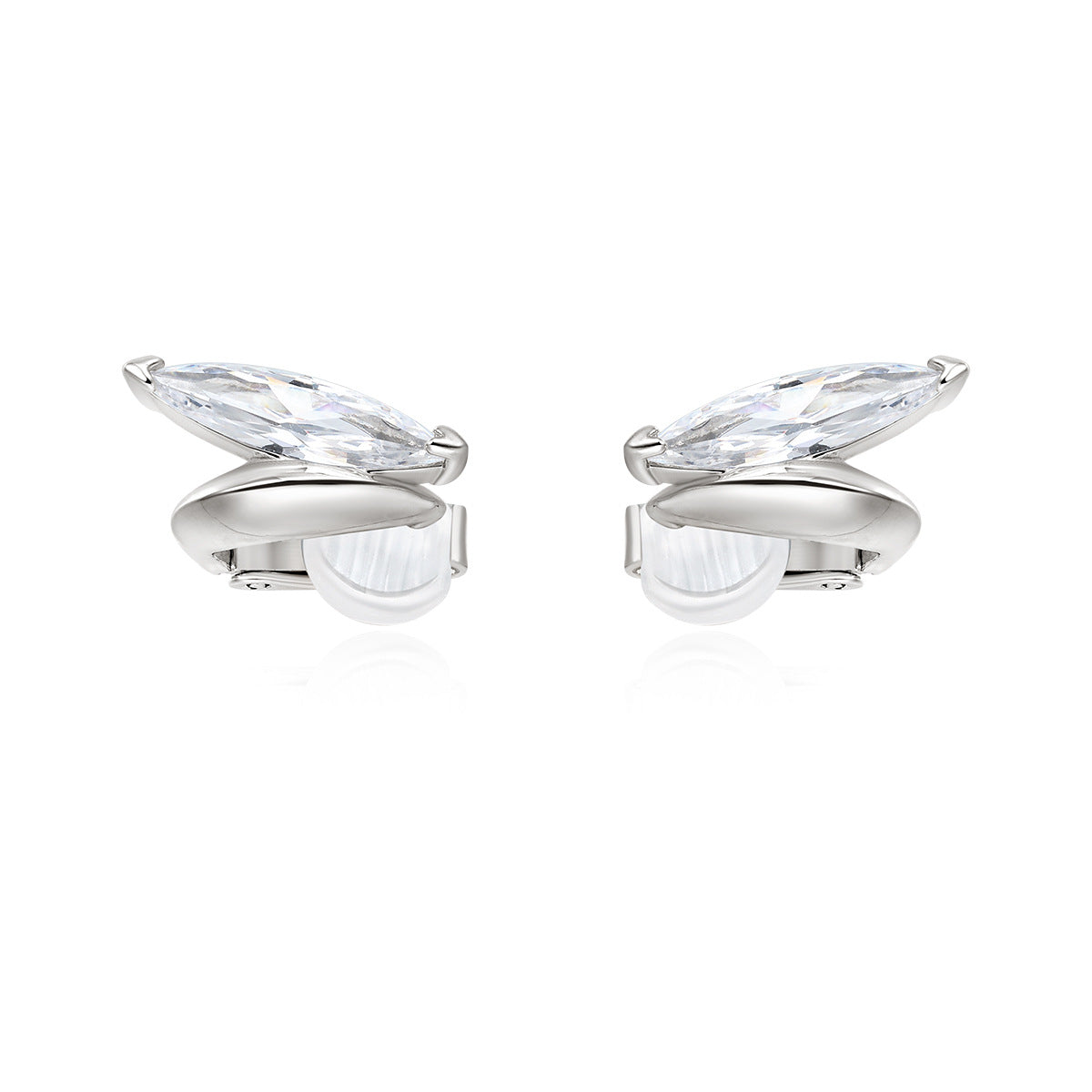 AUKUYUKI Horse Eye Ring Zircon Ear Bone Clip No Pierced Ears