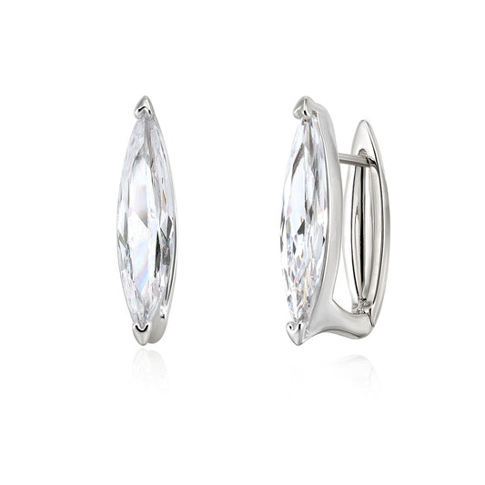 Simple Horse Eye Zircon Unique Design Cold Feeling Earrings Exquisite Refined Grace Ear Studs