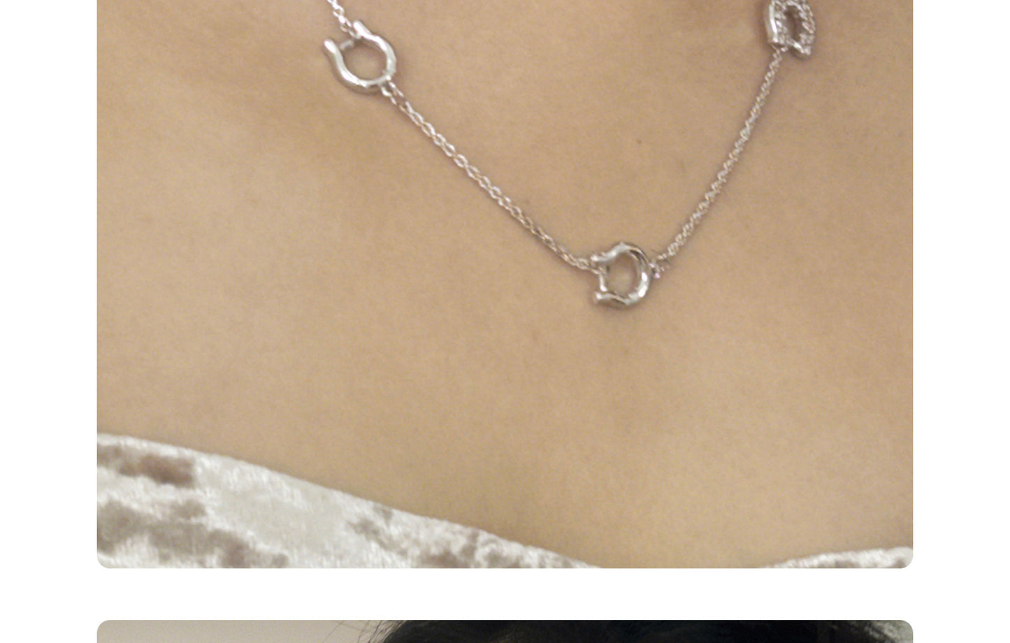 AUKIYUKI  Design Twin Long Necklace Vachette Clasp choker Clavicle Necklace